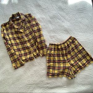 Vintage Night Dimensions plaid pajama set